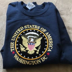 Navy Blue Washington DC Crewneck Hoodie